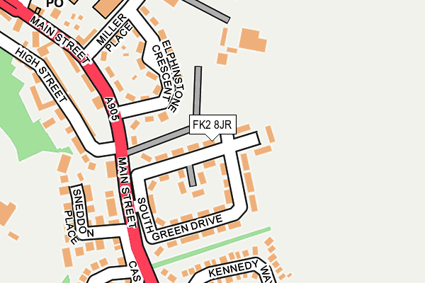 FK2 8JR map - OS OpenMap – Local (Ordnance Survey)