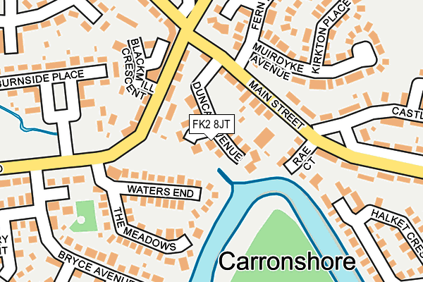 FK2 8JT map - OS OpenMap – Local (Ordnance Survey)