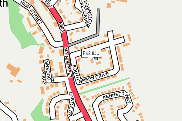 FK2 8JU map - OS OpenMap – Local (Ordnance Survey)