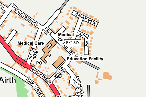 FK2 8JY map - OS OpenMap – Local (Ordnance Survey)