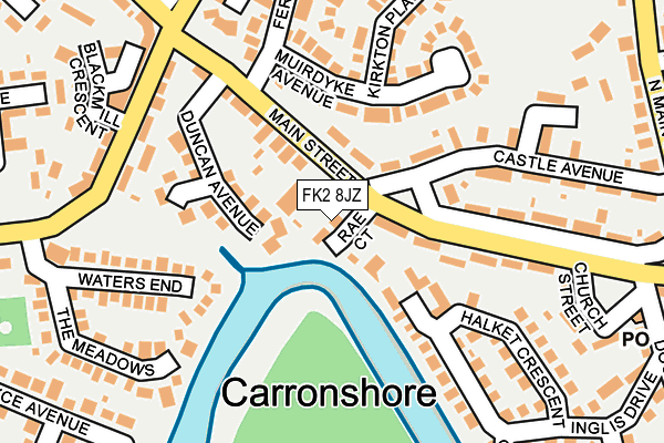 FK2 8JZ map - OS OpenMap – Local (Ordnance Survey)