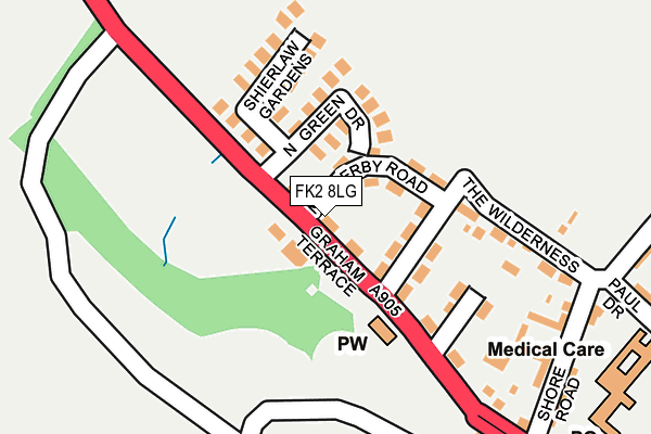 FK2 8LG map - OS OpenMap – Local (Ordnance Survey)