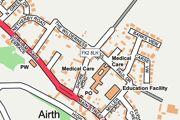 FK2 8LH map - OS OpenMap – Local (Ordnance Survey)