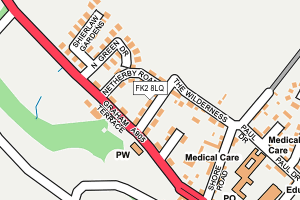 FK2 8LQ map - OS OpenMap – Local (Ordnance Survey)