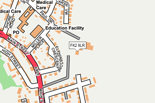 FK2 8LR map - OS OpenMap – Local (Ordnance Survey)