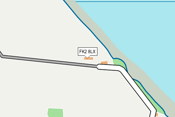 FK2 8LX map - OS OpenMap – Local (Ordnance Survey)