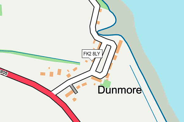 FK2 8LY map - OS OpenMap – Local (Ordnance Survey)