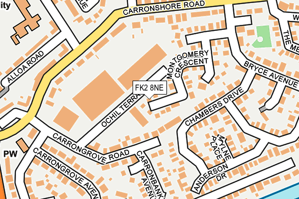 FK2 8NE map - OS OpenMap – Local (Ordnance Survey)