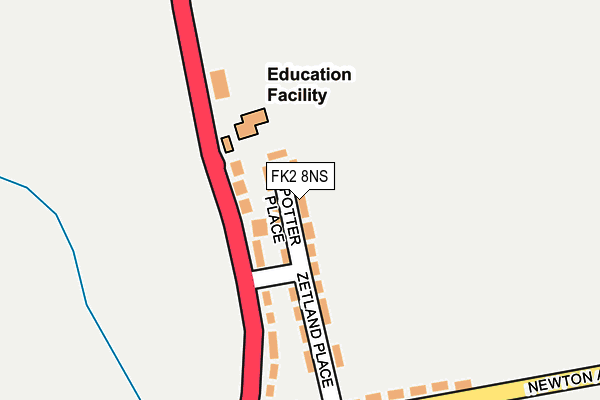 FK2 8NS map - OS OpenMap – Local (Ordnance Survey)