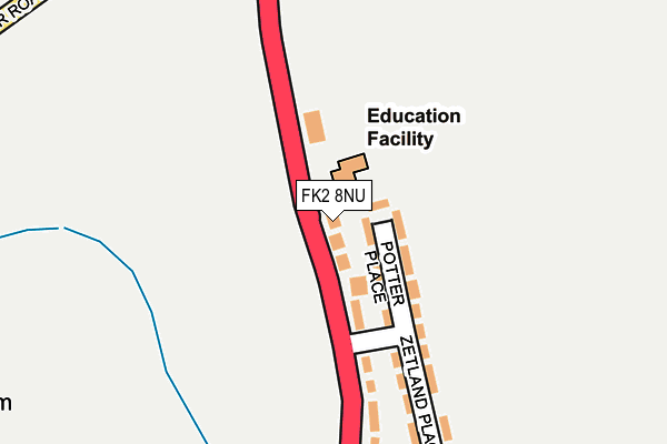 FK2 8NU map - OS OpenMap – Local (Ordnance Survey)