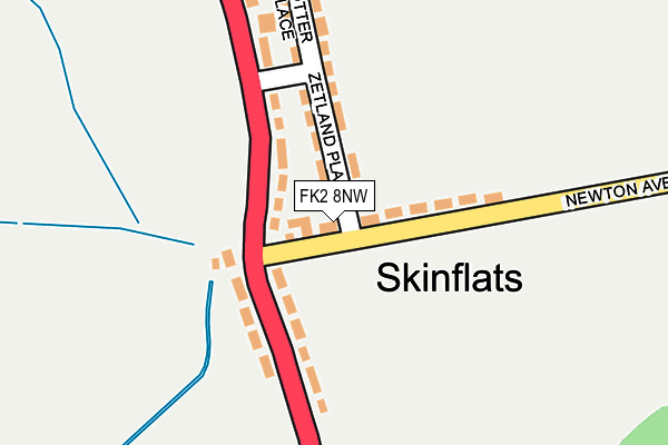 FK2 8NW map - OS OpenMap – Local (Ordnance Survey)