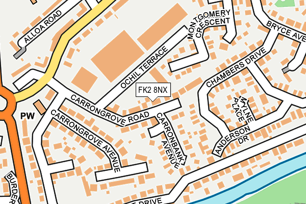 FK2 8NX map - OS OpenMap – Local (Ordnance Survey)