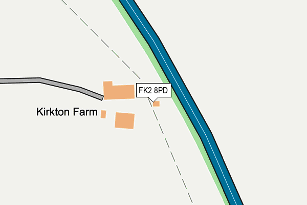 FK2 8PD map - OS OpenMap – Local (Ordnance Survey)