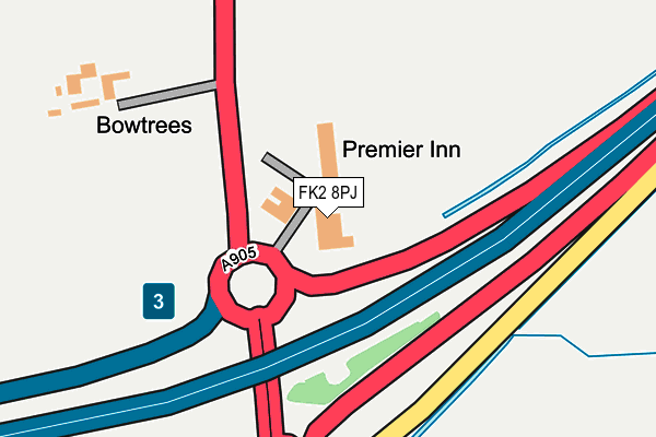 FK2 8PJ map - OS OpenMap – Local (Ordnance Survey)