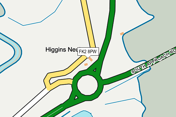 FK2 8PW map - OS OpenMap – Local (Ordnance Survey)