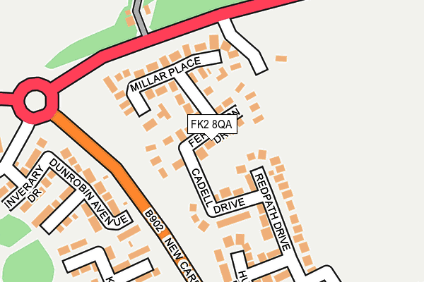 FK2 8QA map - OS OpenMap – Local (Ordnance Survey)