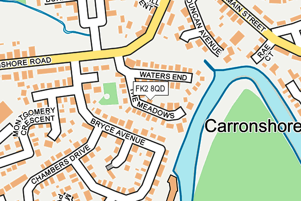 FK2 8QD map - OS OpenMap – Local (Ordnance Survey)