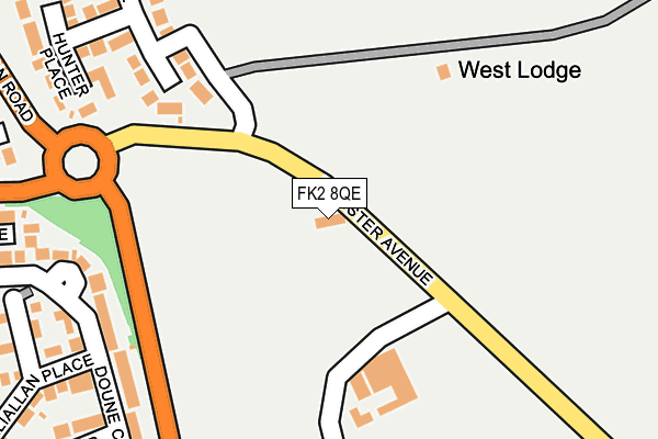 FK2 8QE map - OS OpenMap – Local (Ordnance Survey)