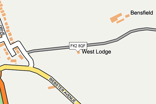 FK2 8QF map - OS OpenMap – Local (Ordnance Survey)