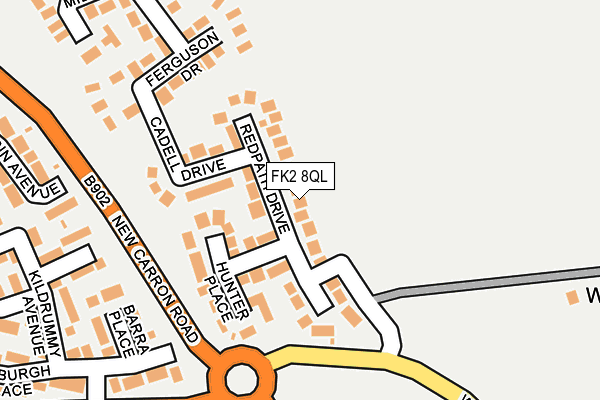 FK2 8QL map - OS OpenMap – Local (Ordnance Survey)