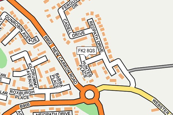 FK2 8QS map - OS OpenMap – Local (Ordnance Survey)