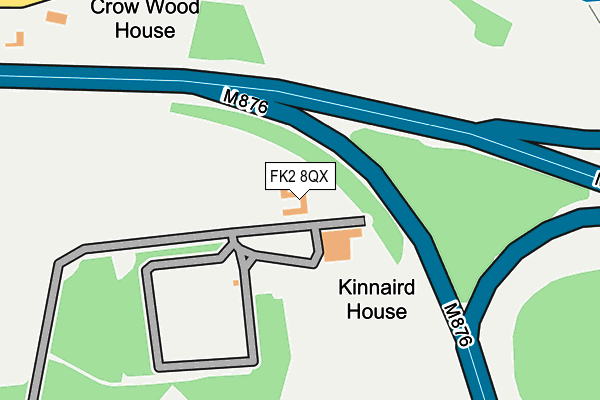 FK2 8QX map - OS OpenMap – Local (Ordnance Survey)