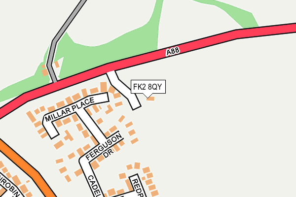 FK2 8QY map - OS OpenMap – Local (Ordnance Survey)