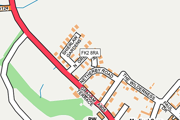 FK2 8RA map - OS OpenMap – Local (Ordnance Survey)