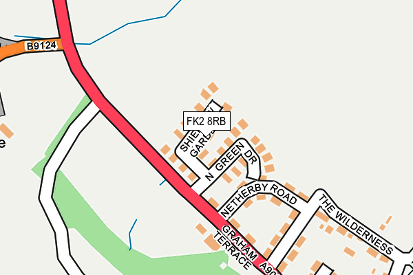 FK2 8RB map - OS OpenMap – Local (Ordnance Survey)