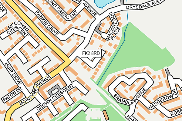 FK2 8RD map - OS OpenMap – Local (Ordnance Survey)