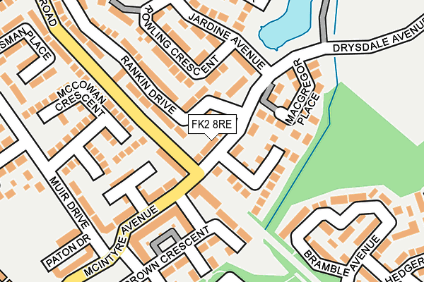 FK2 8RE map - OS OpenMap – Local (Ordnance Survey)