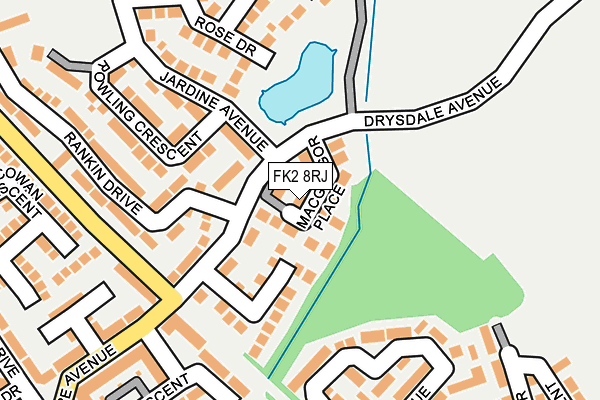 FK2 8RJ map - OS OpenMap – Local (Ordnance Survey)