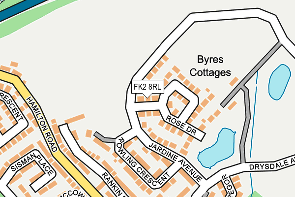 FK2 8RL map - OS OpenMap – Local (Ordnance Survey)