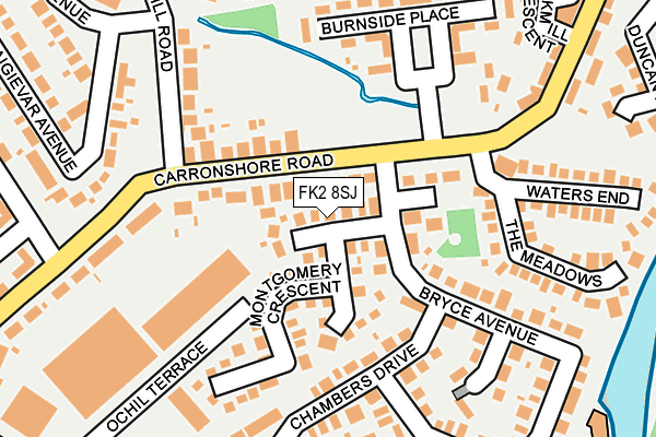 FK2 8SJ map - OS OpenMap – Local (Ordnance Survey)