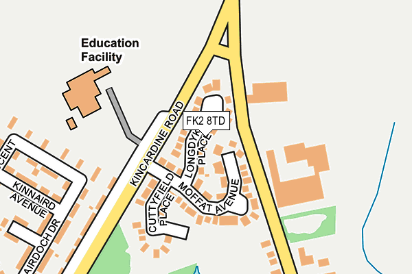 FK2 8TD map - OS OpenMap – Local (Ordnance Survey)