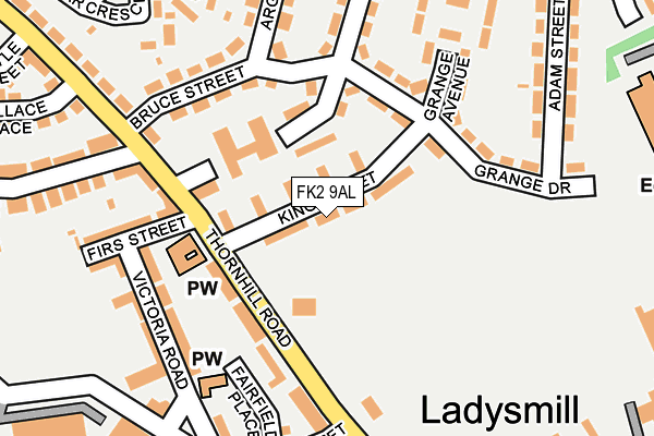 FK2 9AL map - OS OpenMap – Local (Ordnance Survey)