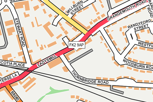 FK2 9AP map - OS OpenMap – Local (Ordnance Survey)