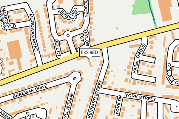 FK2 9ED map - OS OpenMap – Local (Ordnance Survey)