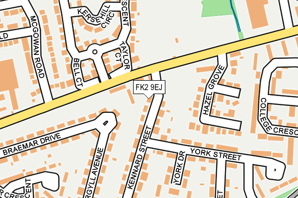 FK2 9EJ map - OS OpenMap – Local (Ordnance Survey)