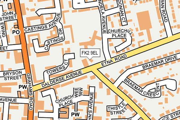 FK2 9EL map - OS OpenMap – Local (Ordnance Survey)