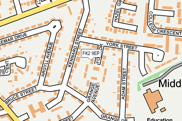 FK2 9EP map - OS OpenMap – Local (Ordnance Survey)