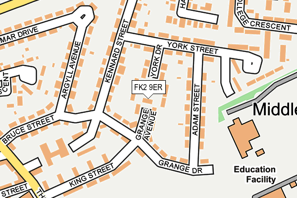FK2 9ER map - OS OpenMap – Local (Ordnance Survey)