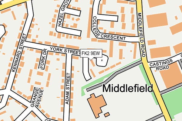 FK2 9EW map - OS OpenMap – Local (Ordnance Survey)