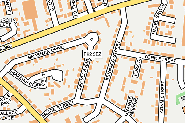 FK2 9EZ map - OS OpenMap – Local (Ordnance Survey)