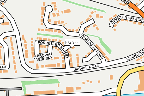 FK2 9FF map - OS OpenMap – Local (Ordnance Survey)