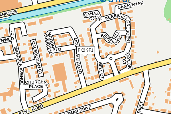 FK2 9FJ map - OS OpenMap – Local (Ordnance Survey)