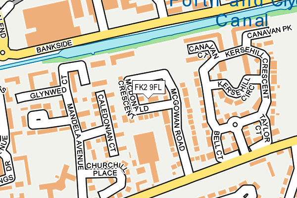 FK2 9FL map - OS OpenMap – Local (Ordnance Survey)