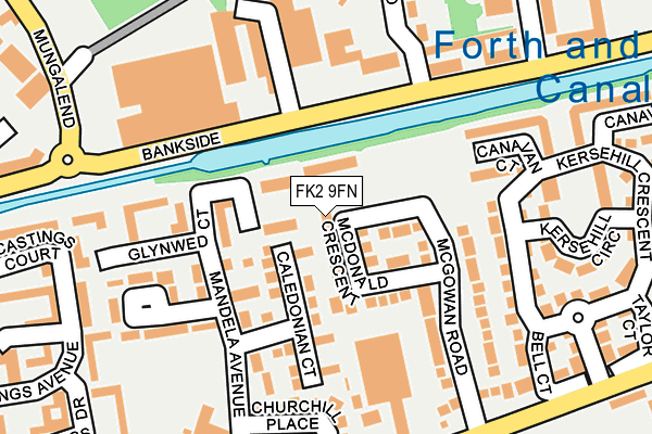 FK2 9FN map - OS OpenMap – Local (Ordnance Survey)