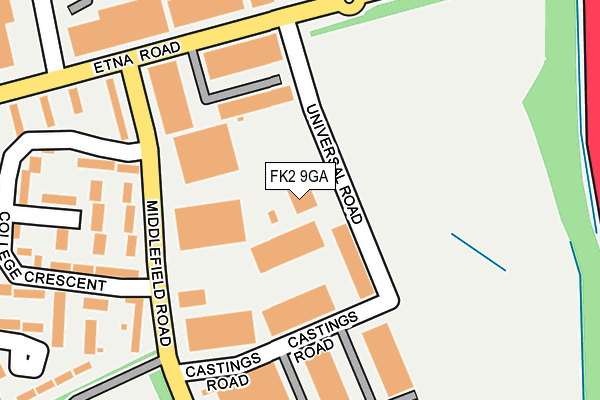 FK2 9GA map - OS OpenMap – Local (Ordnance Survey)