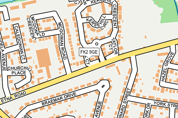 FK2 9GE map - OS OpenMap – Local (Ordnance Survey)